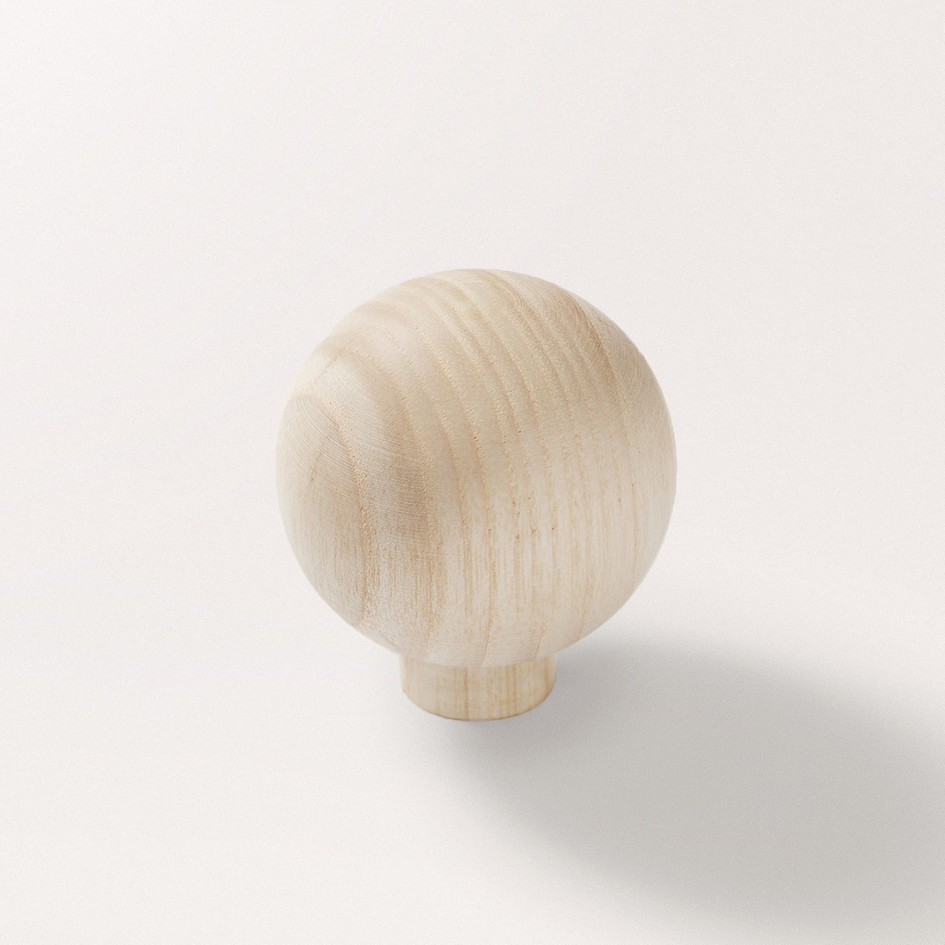 Bill 40Ø Raw (untreated) - Knob in ash wood