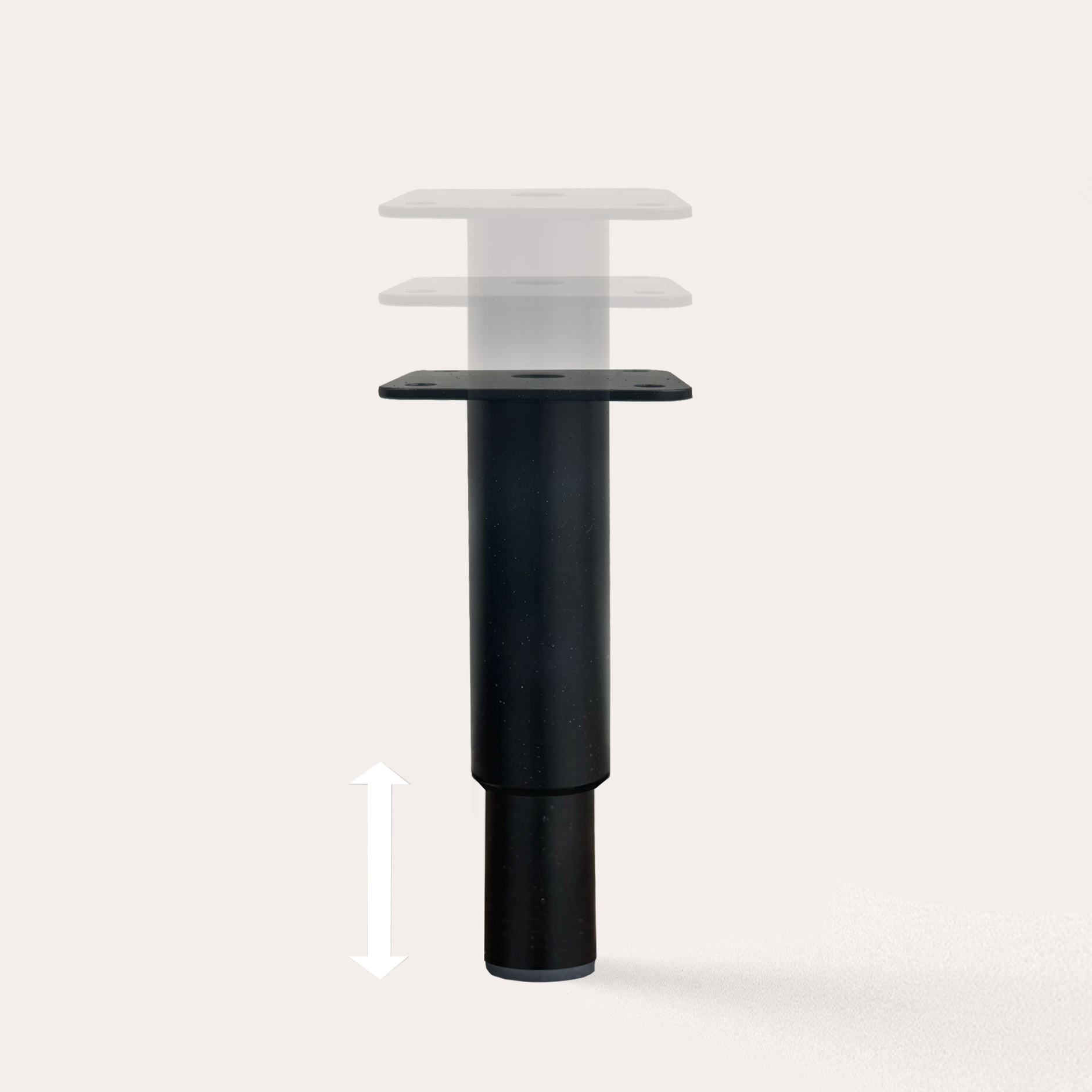 Alvar Adjustable Leg - Justerbart stödben i stål