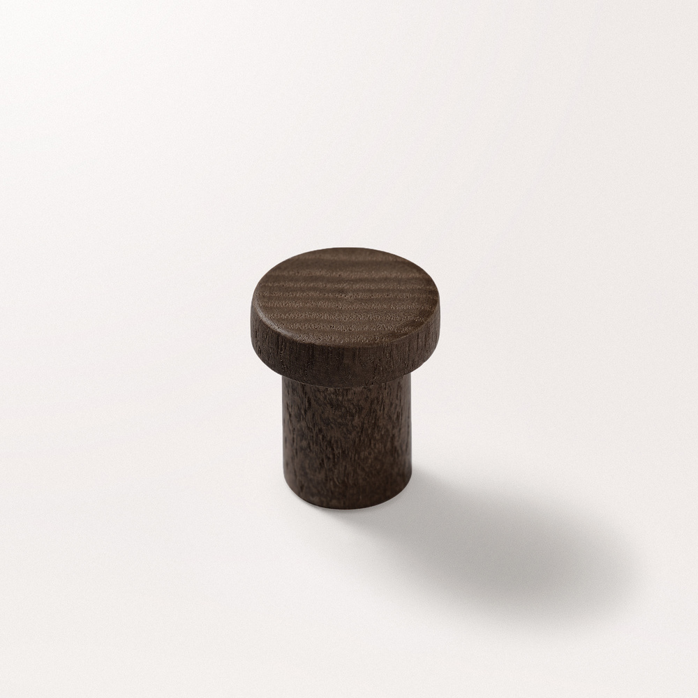 Lilian 20Ø Walnut finish - Knob in ash wood