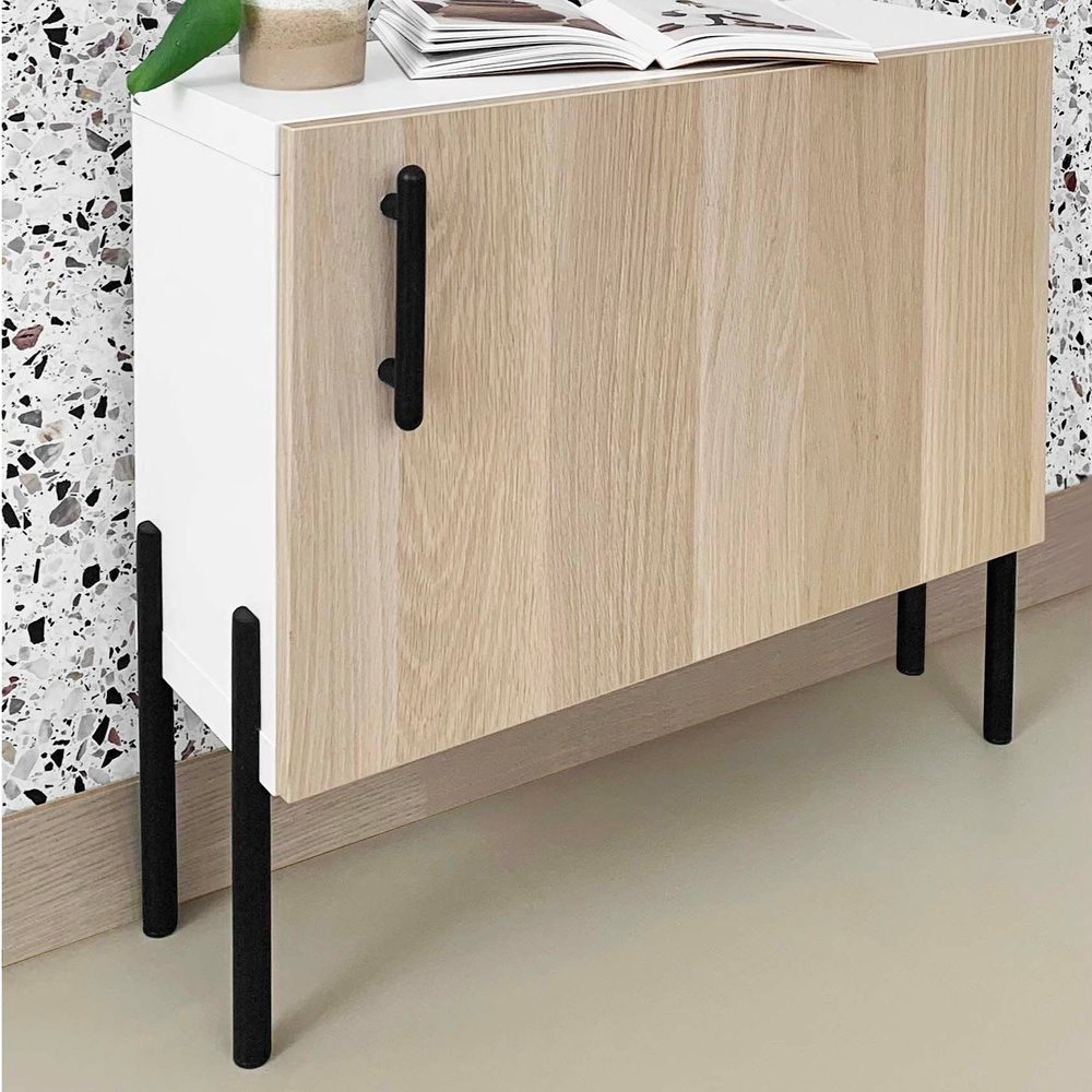 Hugo 160 Shiny Chrome Furniture leg in steel