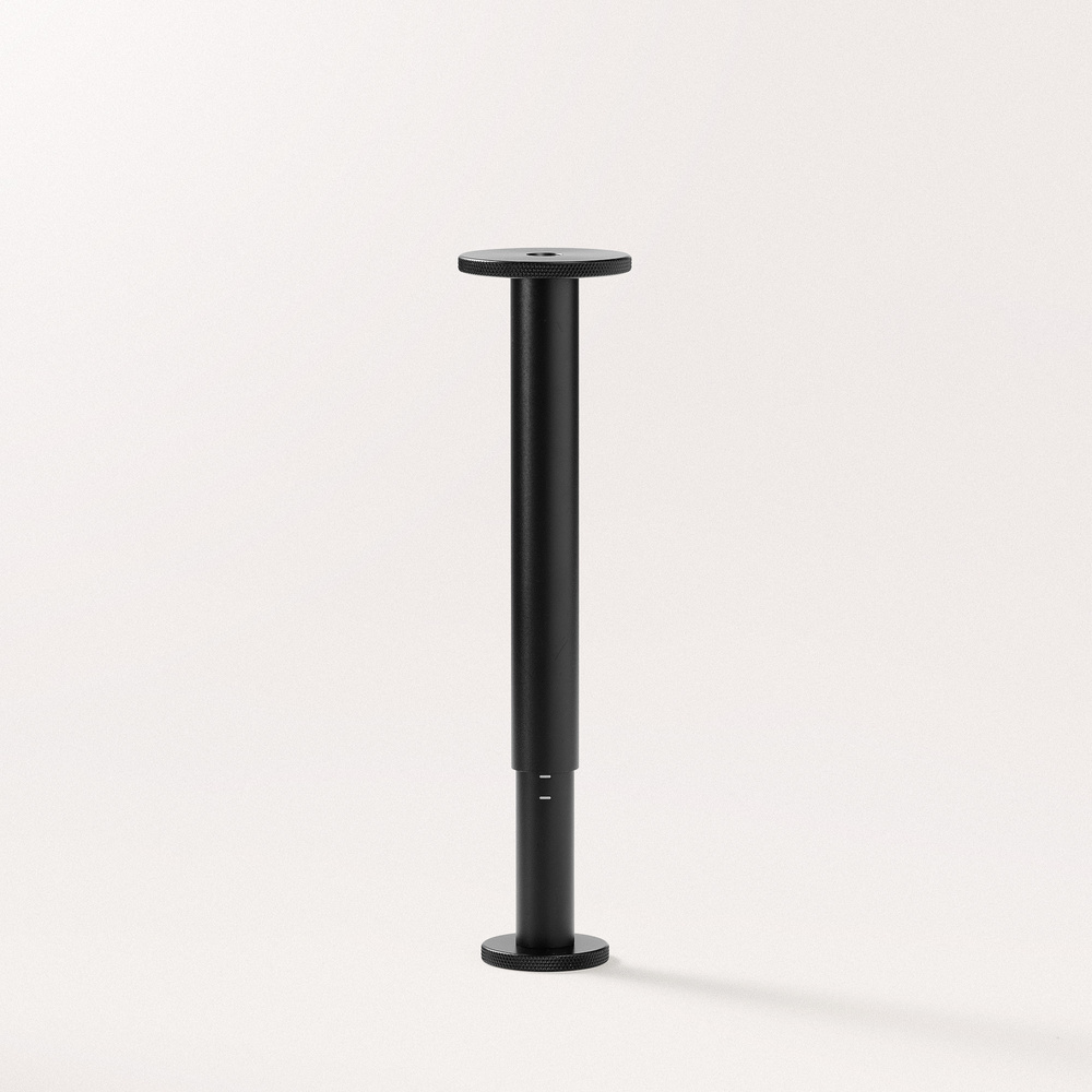 Elsie Adjust Black Furniture leg in aluminum